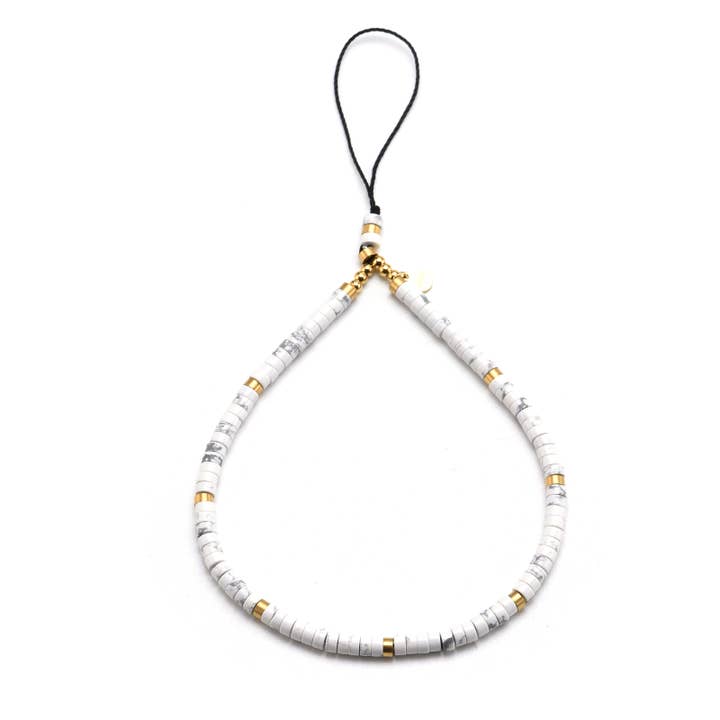 Telefonvedhæng i hvid turkis sten for engroshandel hos SIXTY STONES