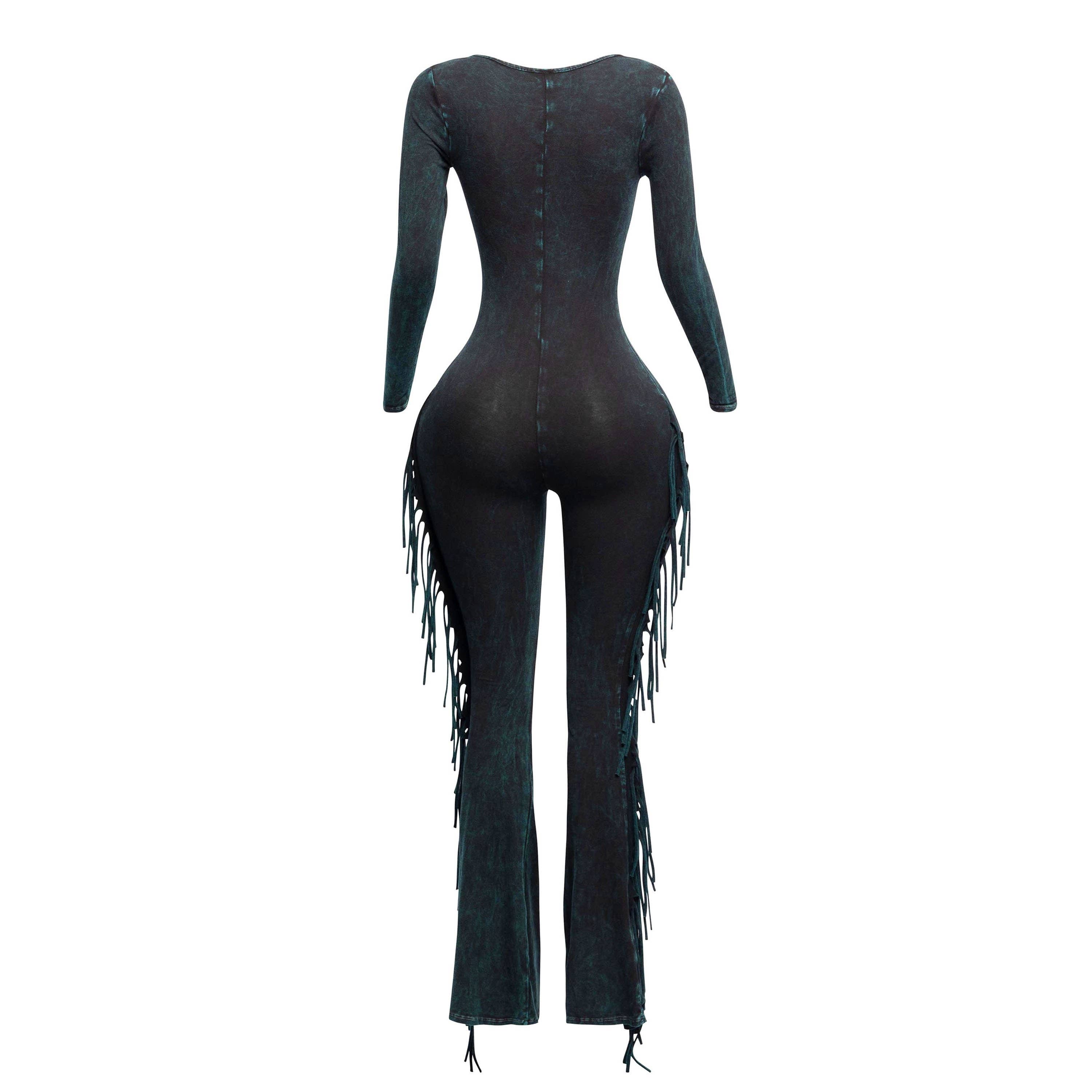DORCAS - Wholesale Jumpsuit - Women's - Mineral washed fringed jumpsuit14