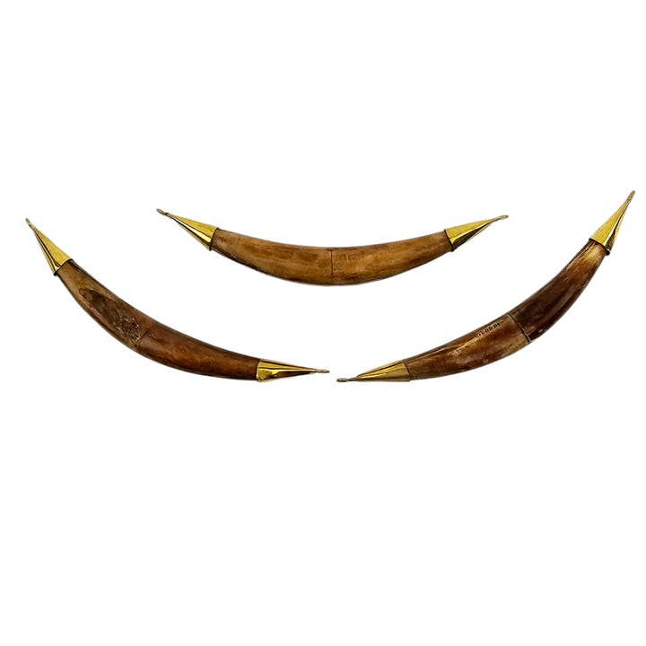 Jewelers Paradise - Wholesale Individual Charm/Pendant - Bone Sideways 6 inch Pendant - You Choose Color and Finish2