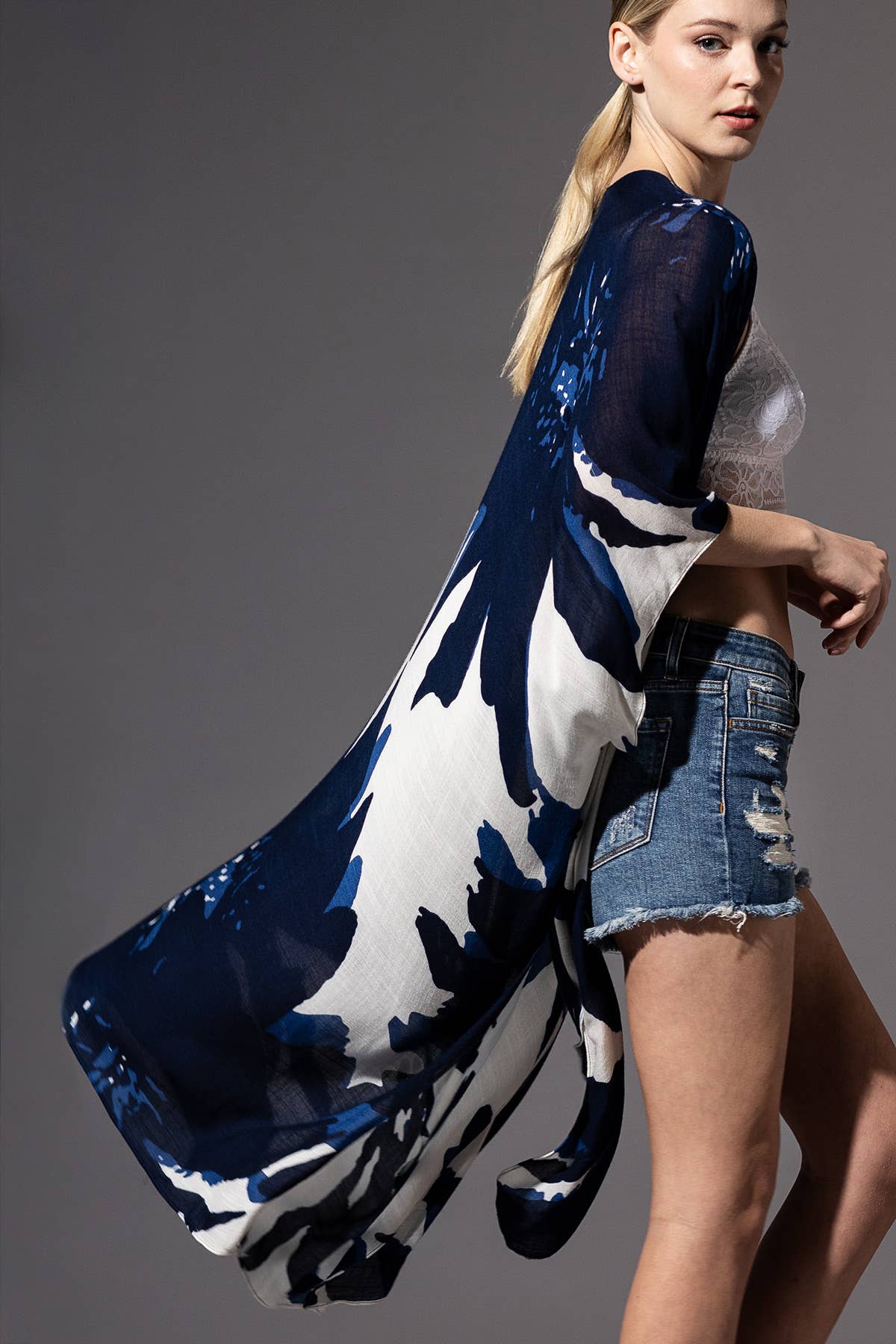 Urbanista - Vente Kimono – femme - Kimono long à imprimé floral ample7