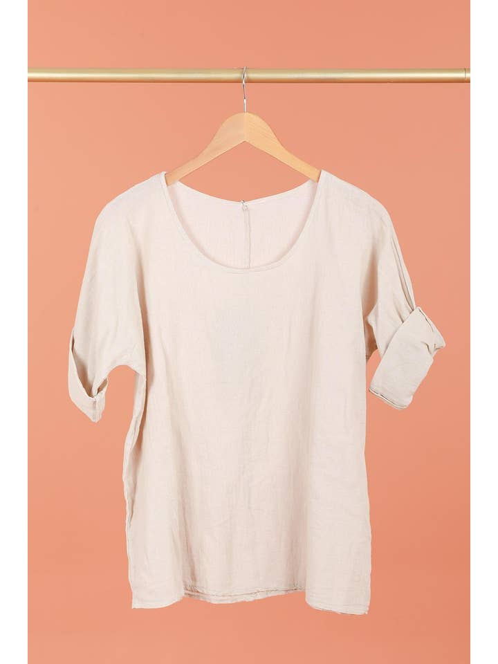 la maison des fibres naturelles – wholesale T-shirt – women's – t-shirts 1101 + SIZE60%cotton 40%linen1