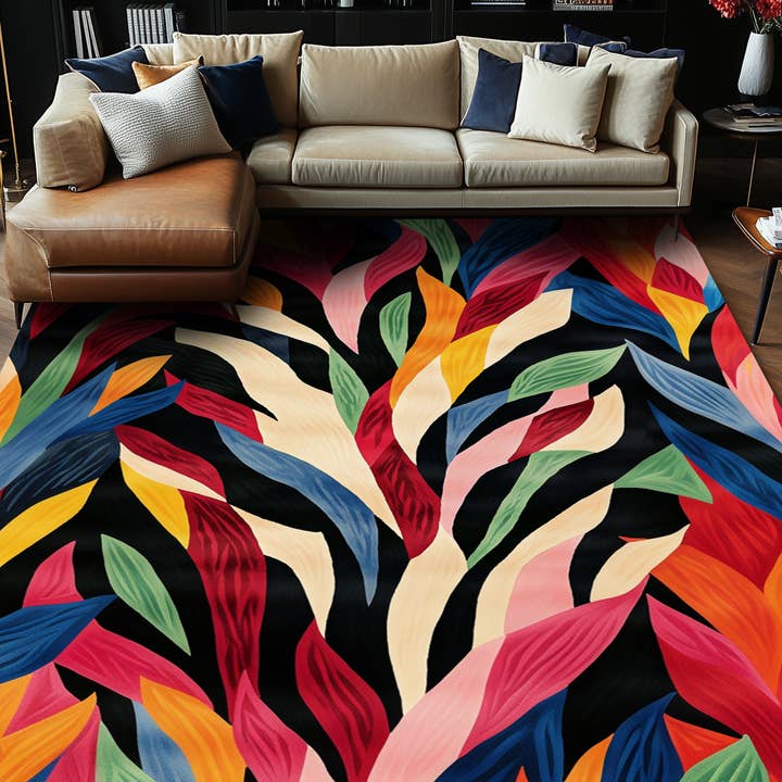 Foliage Frenzy - Handmade NZ Wool Rug - Custom Options for wholesale by Sova Rugs