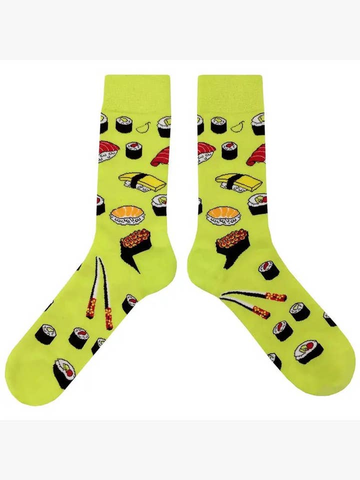 Sock Panda - Wholesale Socks - Men's - Sushi Socks Crew from the Sock Panda (Adult Large - Men's Shoe Sizes 8-12)2