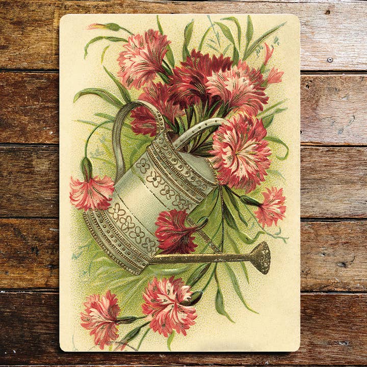 The British Metal Signs Company – wholesale Sign – Watering Can Flowers - Metal Wall Sign Plaque