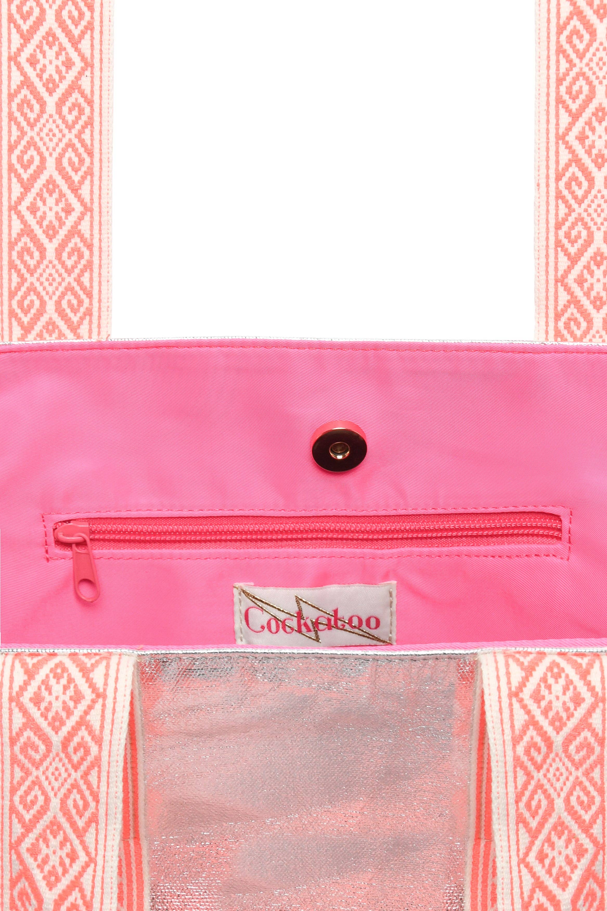 Cockatoo - Vente Sac de plage - ARGENT ÉCLATANT avec SAC DE PLAGE ORANGE3