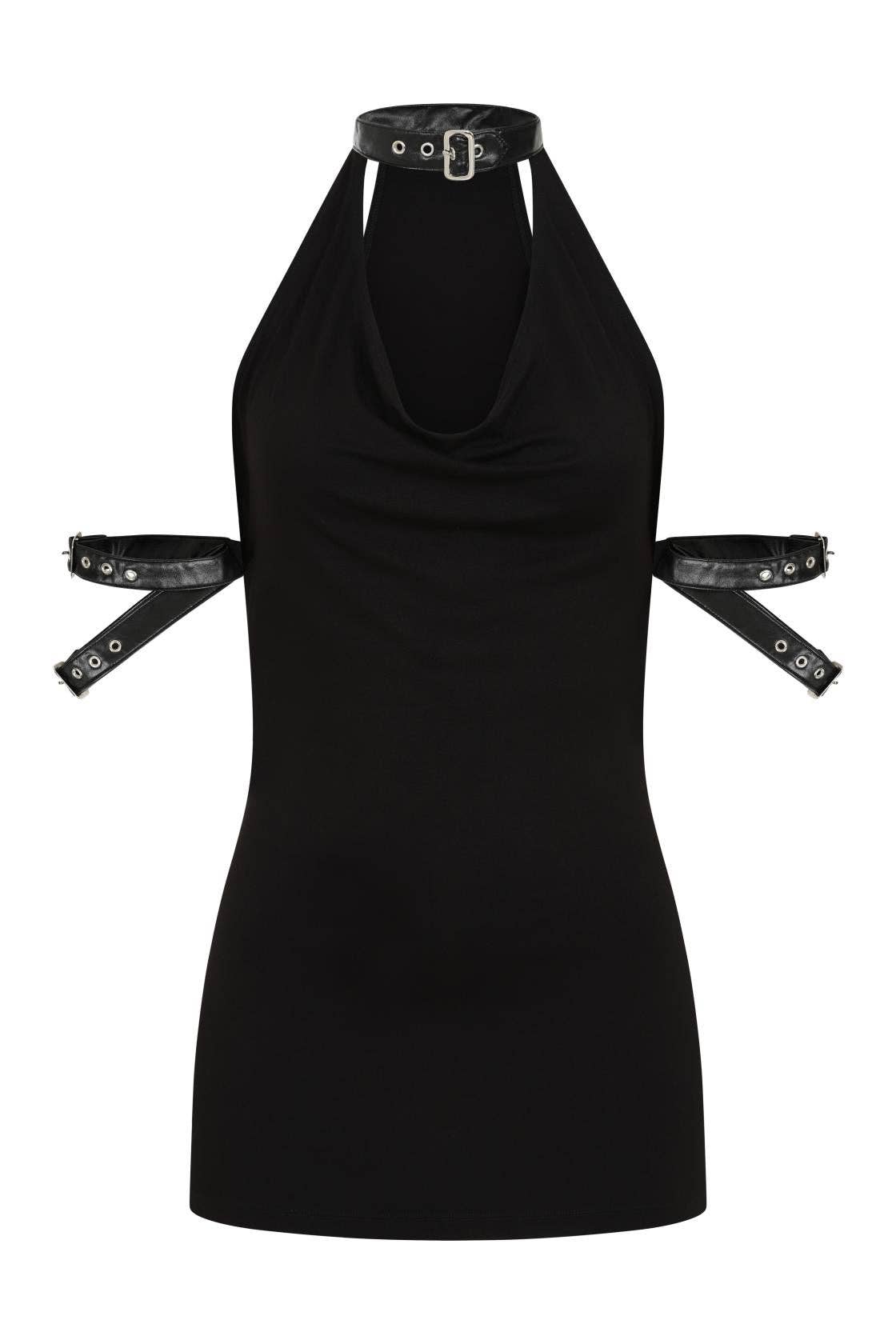 Necessary Evil (Kate's Clothing Ltd T/As) – wholesale Blouse – Women’s – Necessary Evil Aphrodite Plunge Cowl Neck Top1