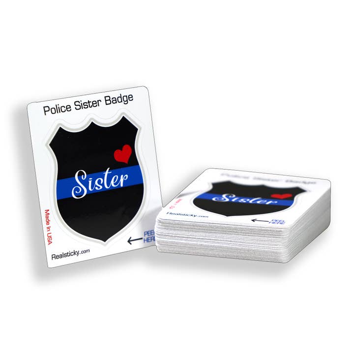 Sticker met trotse zus van politieagent voor wholesale door Real Sticky