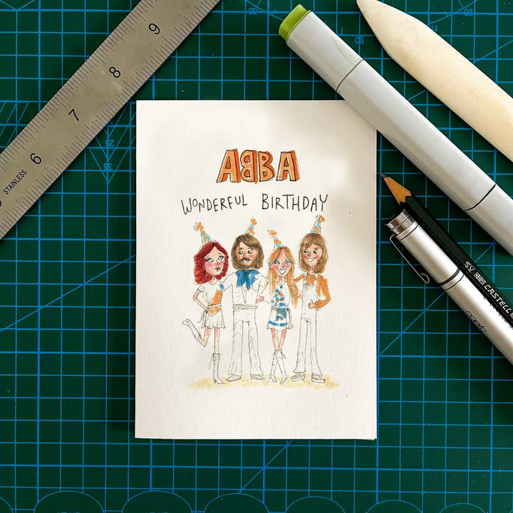 Well Drawn - Wholesale Birthday Card - Abba wonderful birthday