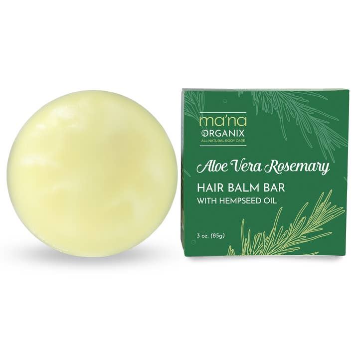 Ma’na Organix – All Natural Aloe Vera Rosemary Hair Balm Bar for wholesale by MA'NA ORGANIX