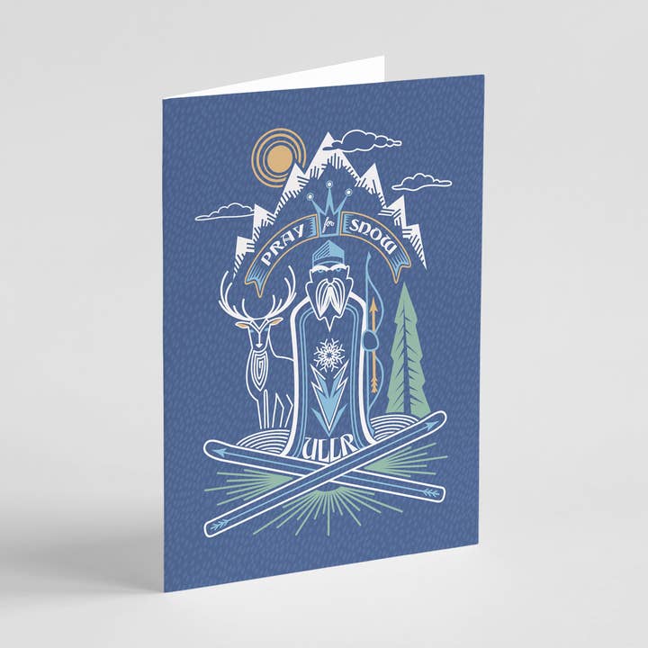 Biglietto di auguri per vacanze sugli sci di Ull per la vendita all'ingrosso da parte di Ketsol