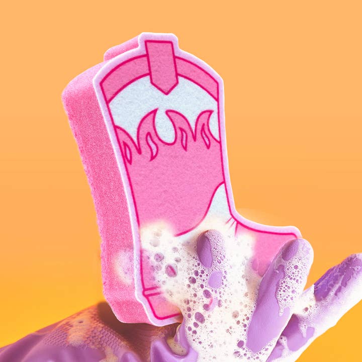 Western Pink Boot Sponge for wholesale by NPW