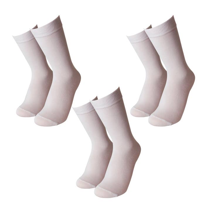 Sockmate / www.sockmate.store - Wholesale Socks - Women's - Blank Sublimation Printable Crew Socks, White Printing Socks