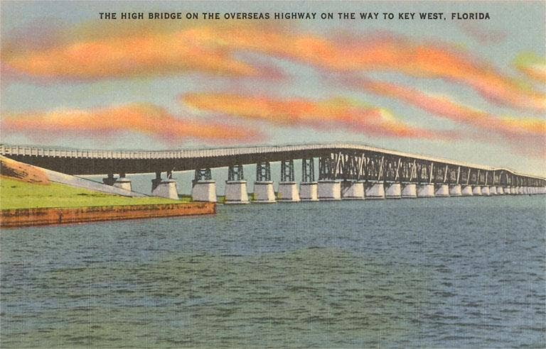 Found Image Press - Wholesale Stationery/Notecard Set - Greeting Card FL-44 Bridge to Key West, Florida0