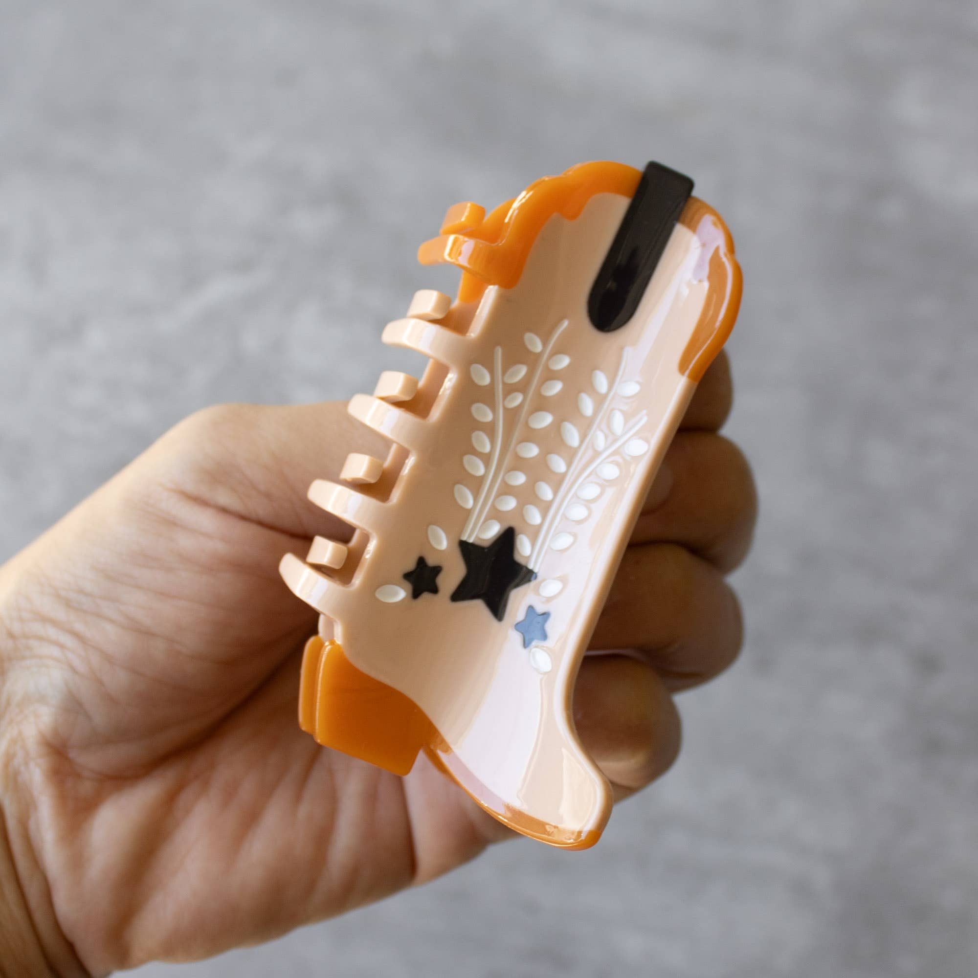 Tiepology - Wholesale Hair Clip - Women's - Eco Shooting Star Cowboy Boots Hair Claw Clip23