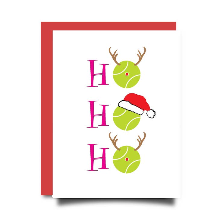 Christmas Tennis HO HO HO Card (Copy) for wholesale by SpillinInk