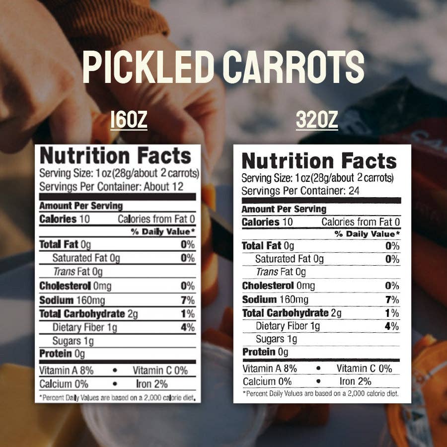 Foster's Pickled Products - Wholesale Pickled Vegetables - Foster's Pickled Carrots - 16oz (6 pack)2