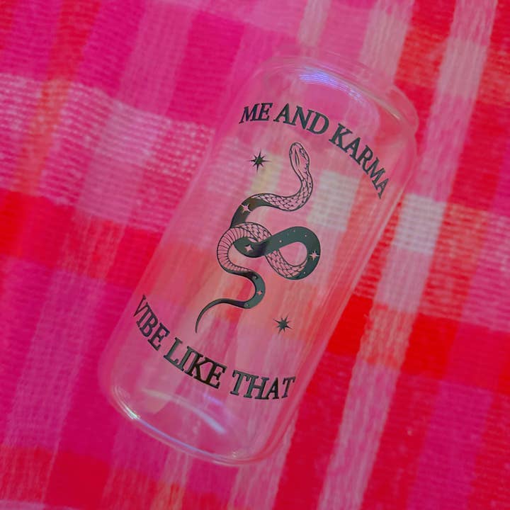 Crafting by Mayra - Wholesale Drinking Glass/Cup - Taylor Swift Me And Karma Vibe Like That Glass