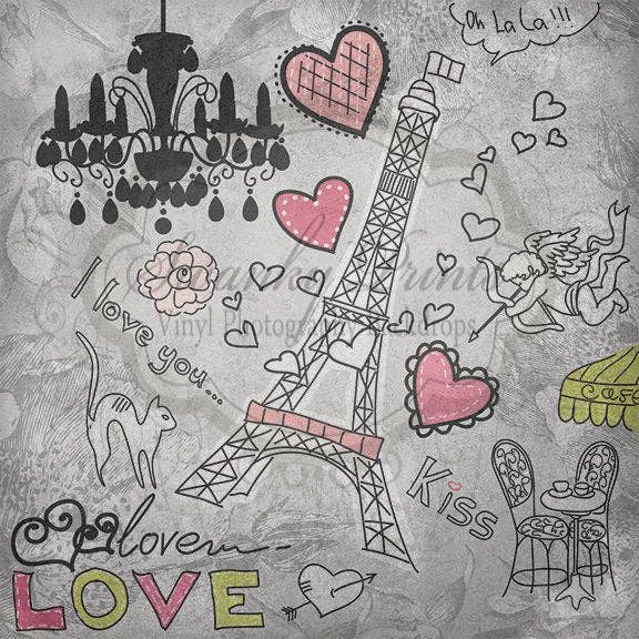 NEW 2ft x 2ft Vinyl Photography Backdrop / Valentine for wholesale by Swanky Prints