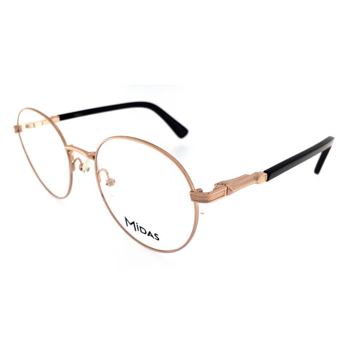 Vintage Round Metal Frame Unisex Eyeglasses for wholesale by Midas Eyewear