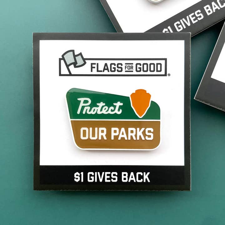 Protect Our Parks Enamel Pin for wholesale by Flags For Good