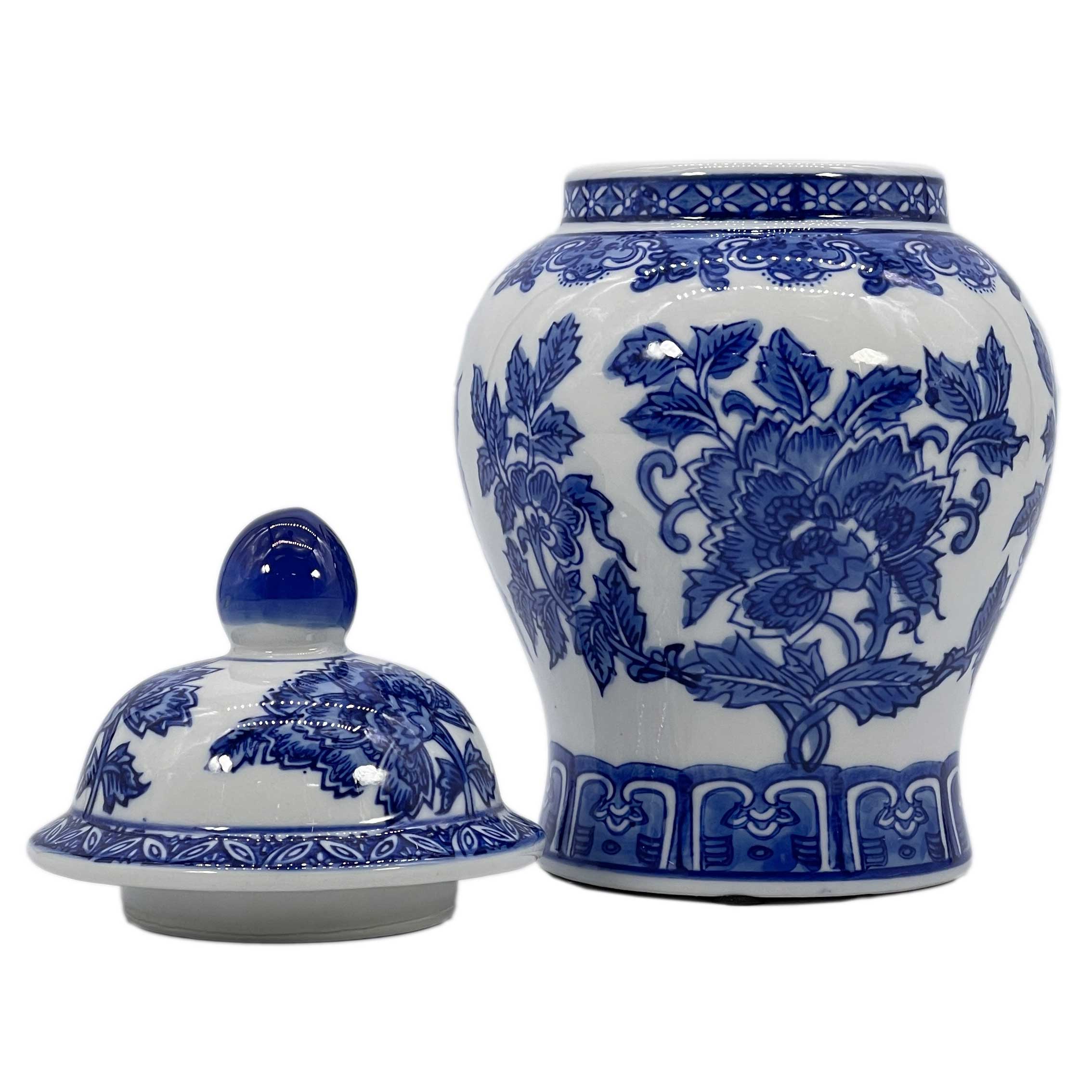 Galt International Company – wholesale Decorative jar – Small Chinoiserie Ceramic Decorative Tea & Ginger Jar 8"17