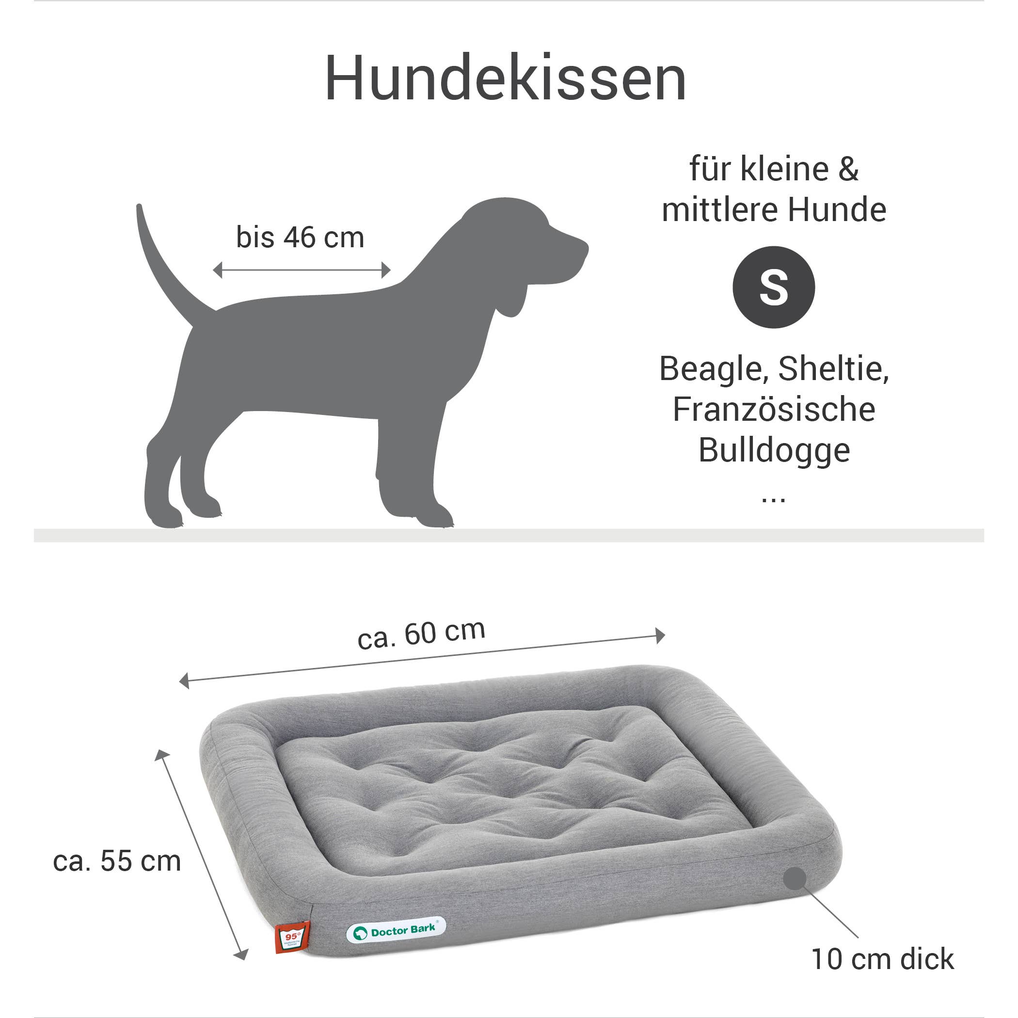 Doctor Bark - Wholesale Pet Bed - Dog - Doctor Bark dog cushion grey melange5