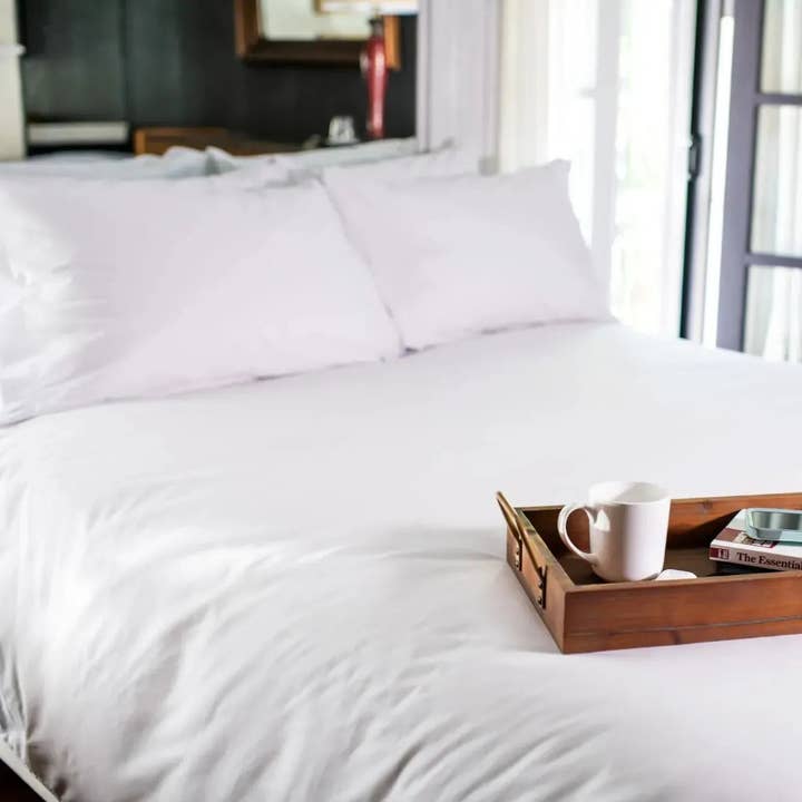 Blanc Draps en coton peigné blanc T-300 en vente sur Faire3