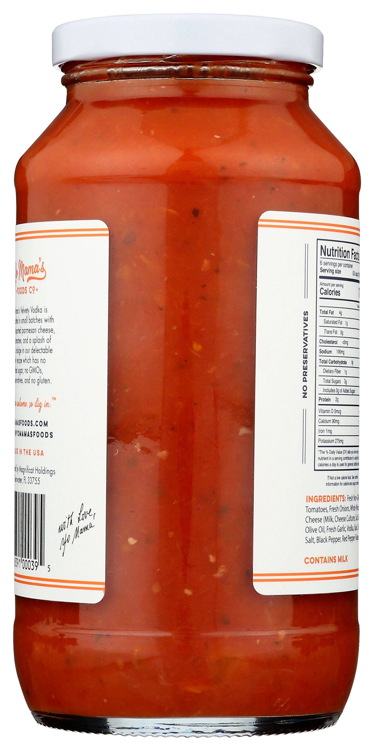 Everyday Supply Co - Wholesale Pasta Sauce - YO MAMAS FOODS SAUCE PASTA VODKA TOMATO - Case of 61