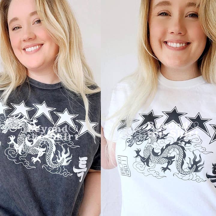 SKZ ★★★★★ Maglietta Drago - 특 스트레이키즈 Five Star Stray Kids per la vendita all'ingrosso da parte di BeyondtheShirt