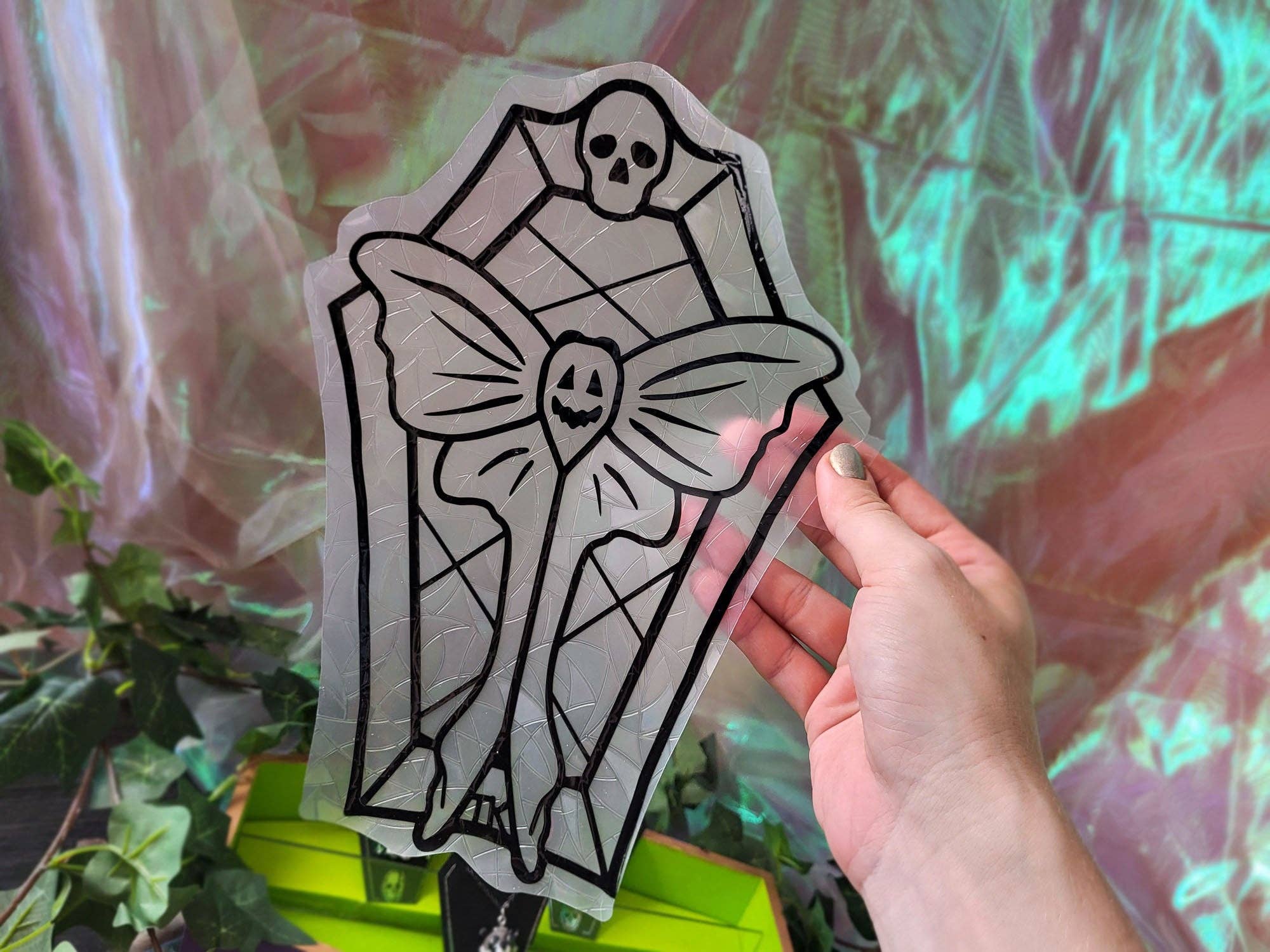 Tia Kinsman - Wholesale Suncatcher - Coffin Moth Rainbow Window Cling1