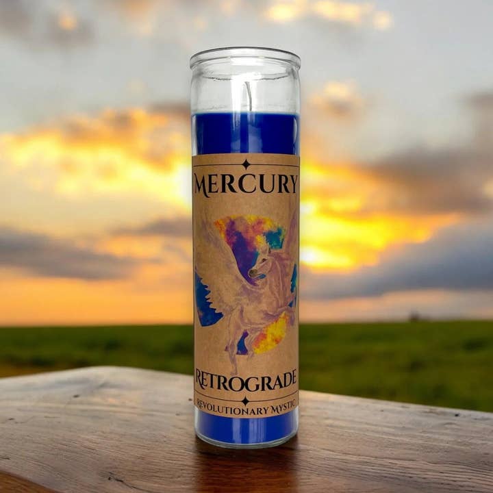 Mercury Retrograde Candle for wholesale by Revolutionary Mystic