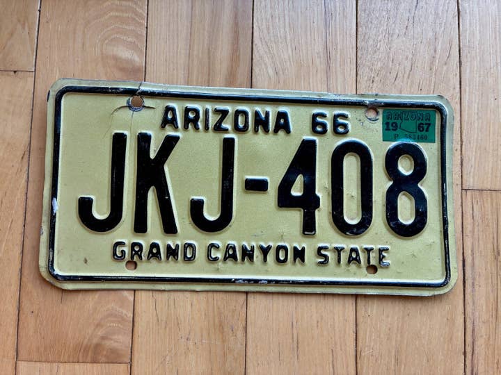 1966 bis 1968 Arizona Nummernschild - MVD YOM Klar für den Großhandel von RusticPlates