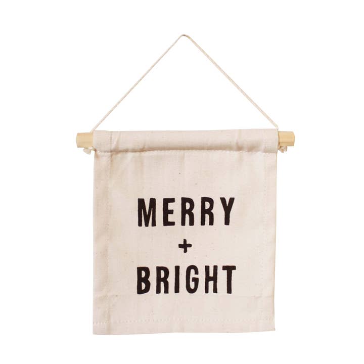 Imani + Kids by Imani Collective - Wholesale Banner - Merry + Bright Hang sign