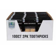 Living Concepts - Wholesale Toothpick - TOOTHPICKS 2PK 100 CT WOODEN FD1