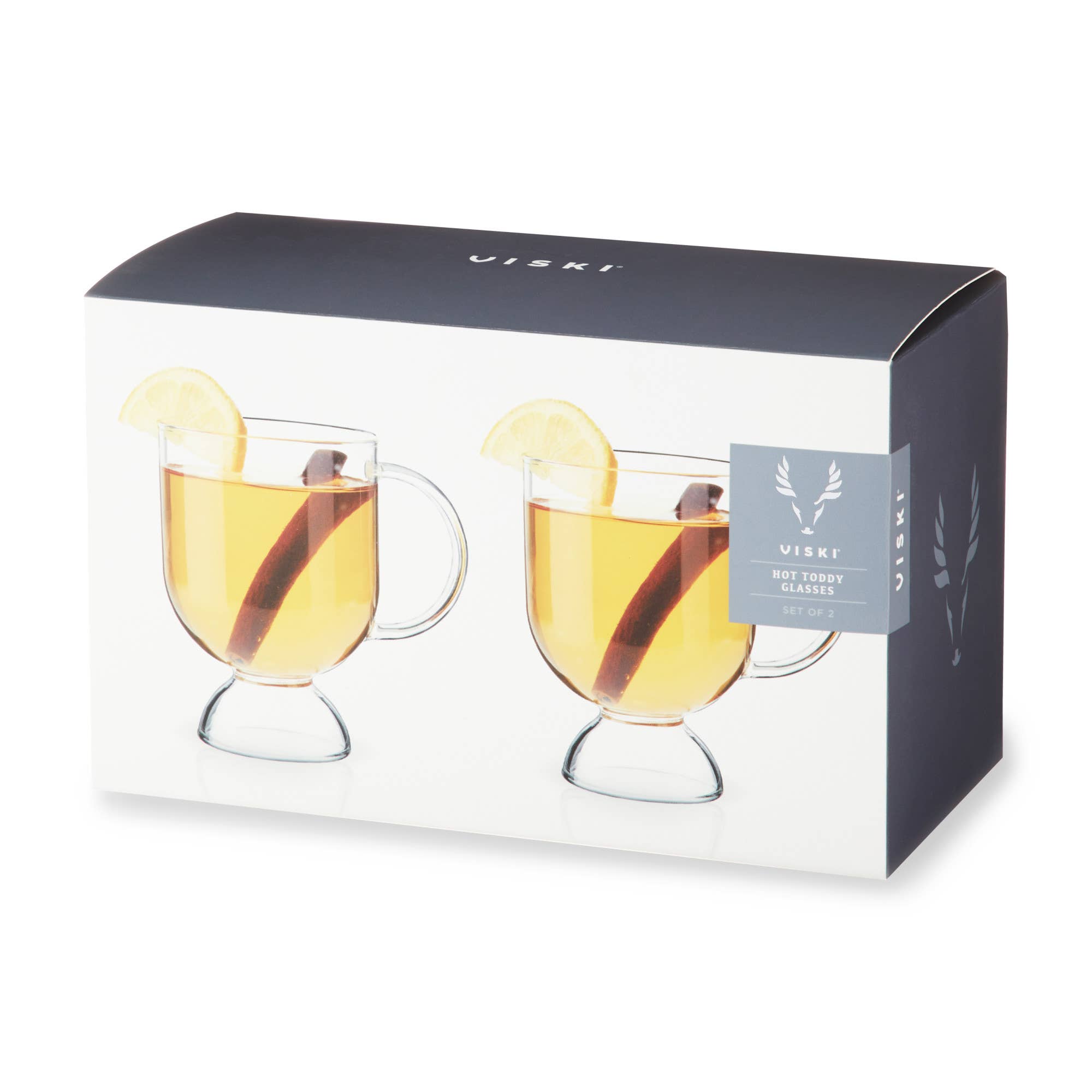 Viski - Wholesale Cocktail/Liquor Glass - Raye™ Footed Glass Hot Toddy Mugs Set of 21