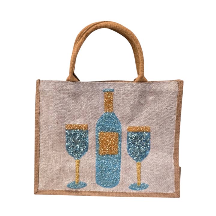 Wine for Two Tote Bag for wholesale by Dana's Uncommon Glass