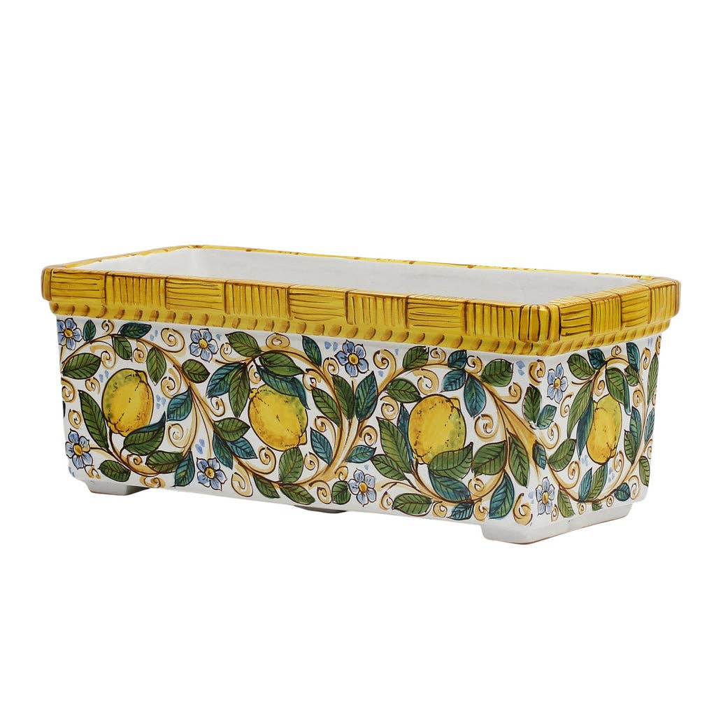Artistica - Deruta of Italy - Vente Pot - SICILIA : Jardinière de Caltagirone Lemon Design2