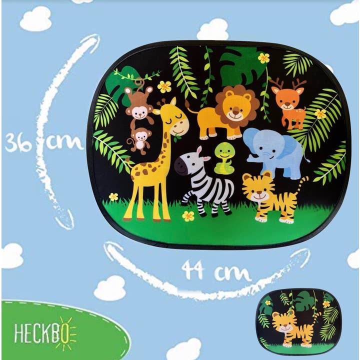 HECKBO - Vendita all'ingrosso Ciondolo decorativo per auto - Unisex - Parasole auto jungle+tiger (in 2 misure)
