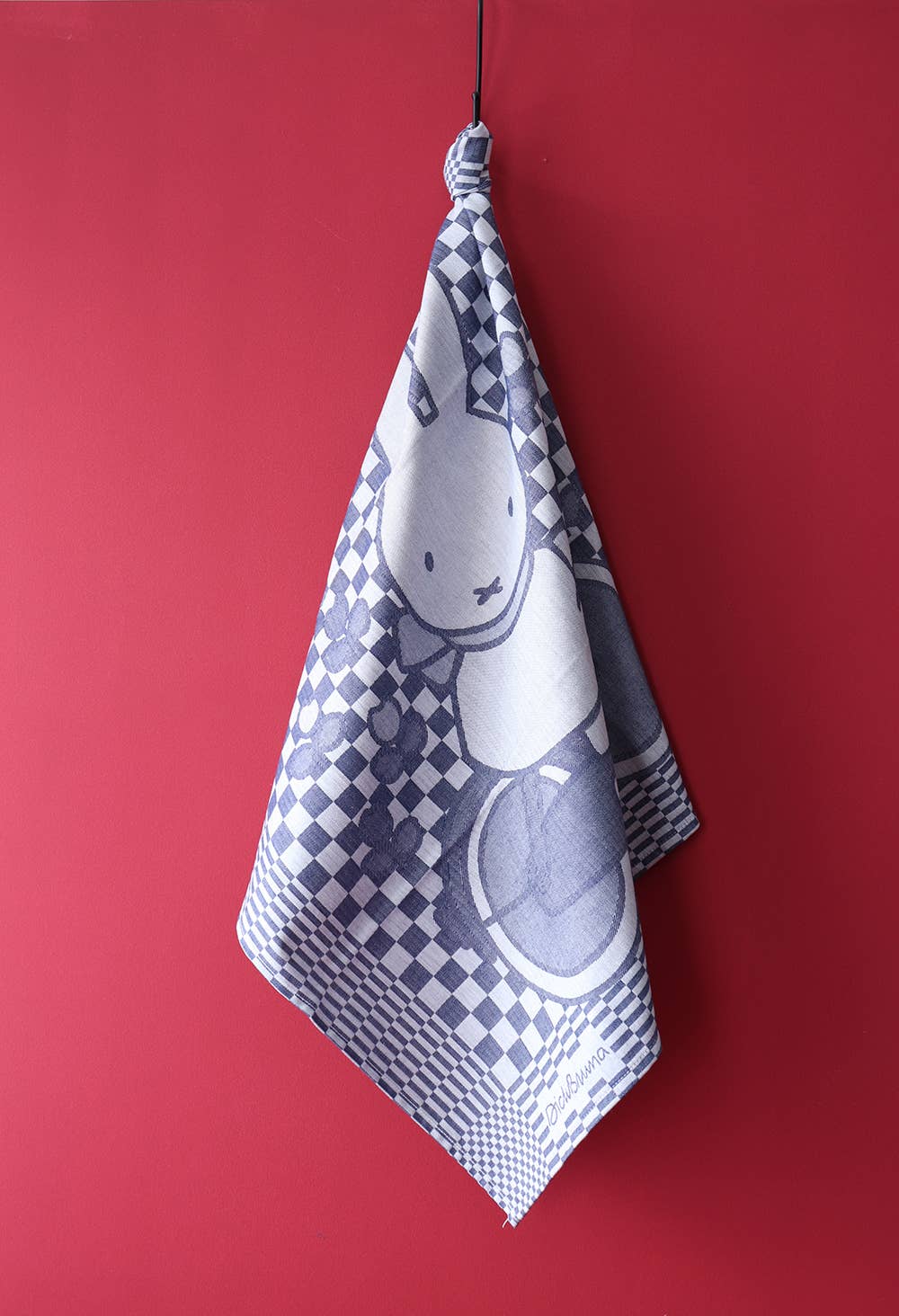 Hollandsche Waaren – Großhandel Geschirrtücher – Dick Bruna Geschirrtuch mit Miffy auf dem Fahrrad1