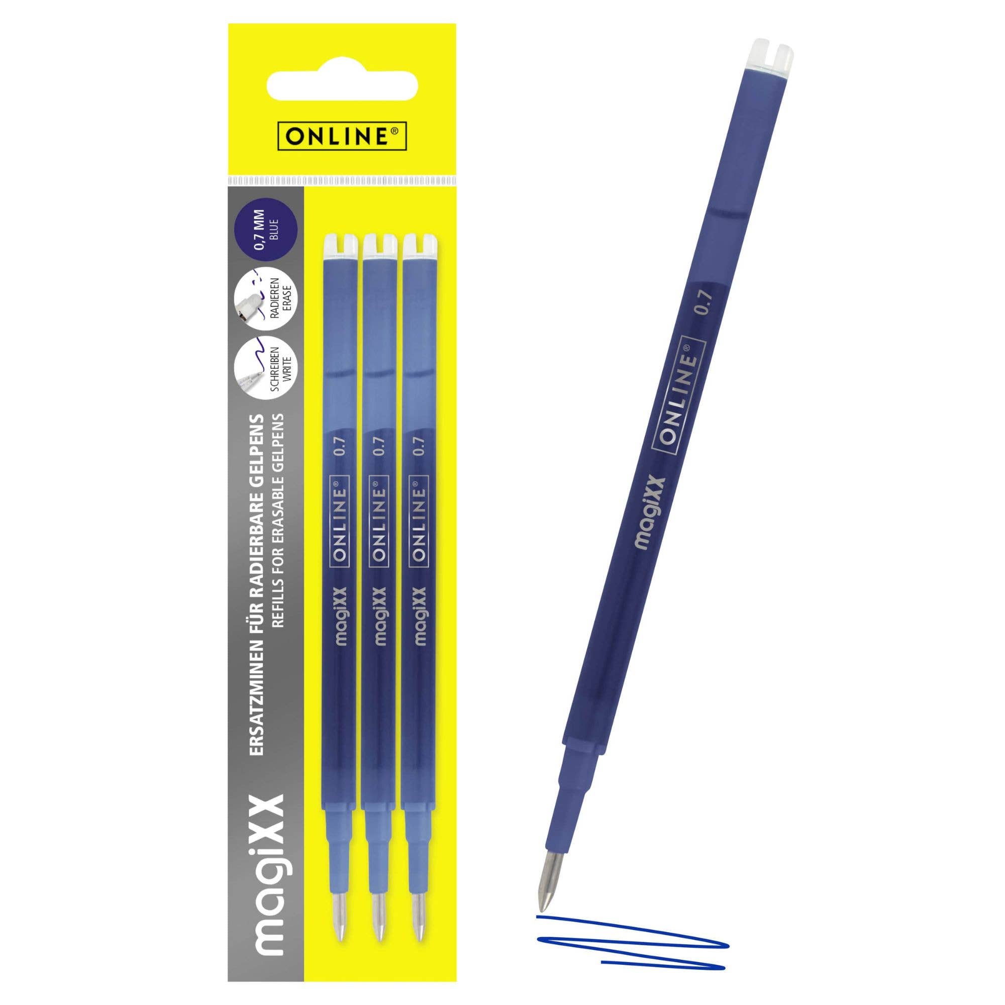 ONLINE Schreibgeräte GmbH - Wholesale Pen - 3 x pack of 3 refills for erasable gelpens blue0