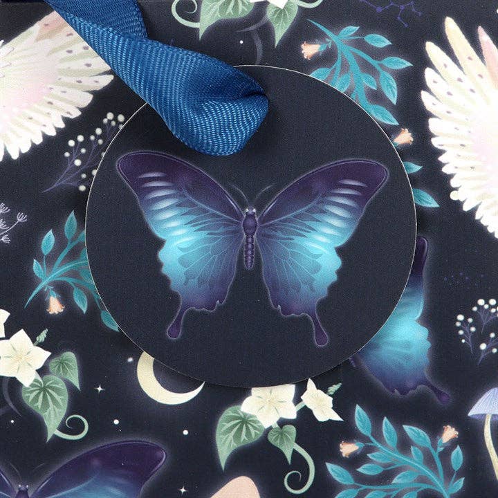 Something Different Wholesale - Vendita all'ingrosso Buste regalo - Borsa regalo media 23 cm con stampa civetta nella foresta di mezzanotte3