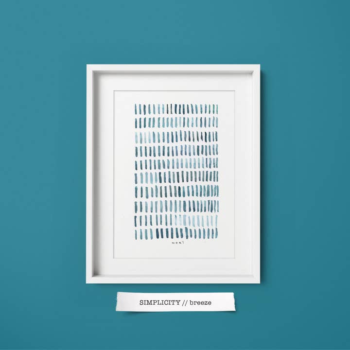 Original Abstract Painting // Breeze // Wall Art // Modern // Ocean // Lines for wholesale by Nori Studios LLC