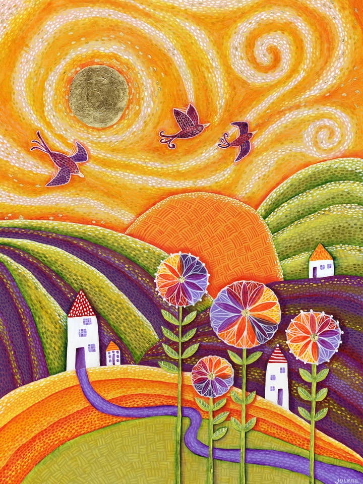 Carte de voeux Printemps sur la Palouse pour la vente par Julene Ewert