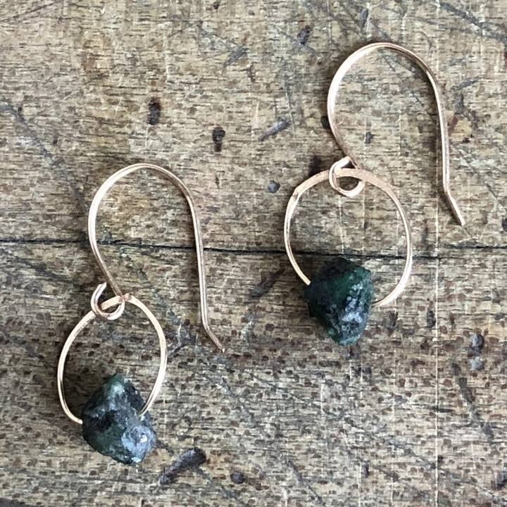 Emerald Birthstone Earrings for wholesale by Emilie Shapiro Jewelry