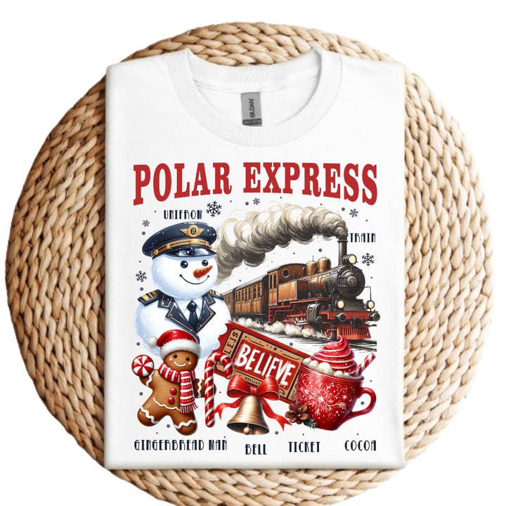 Londas Tees and Tumblers - Wholesale T-Shirt (Graphic) - Women's - Polar Express Christmas Tee