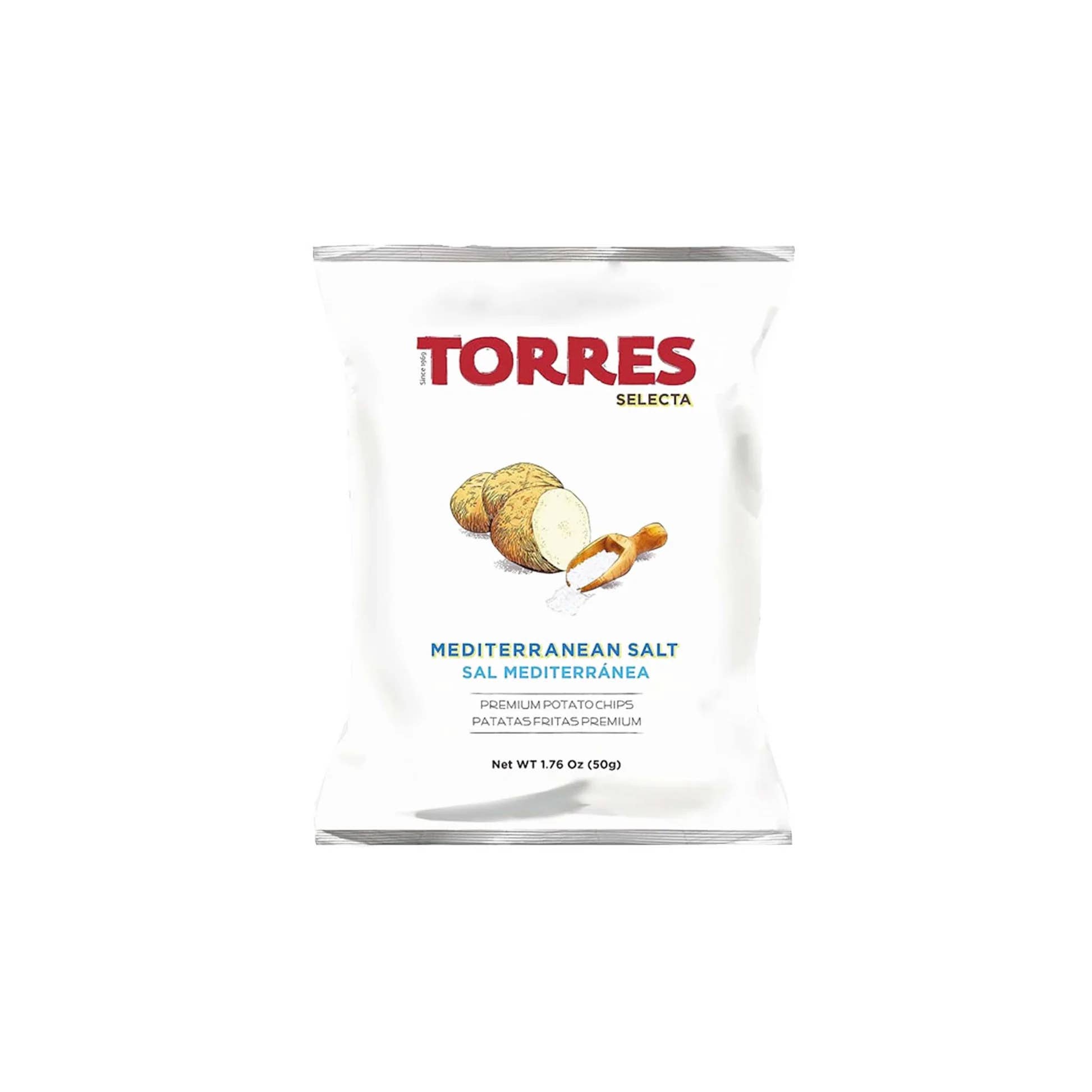 Gourmet Food Solutions, Inc. - Vente Chips - Sel de mer Méditerranée, Chips de pommes de terre Torres 50g | PETIT SACHET