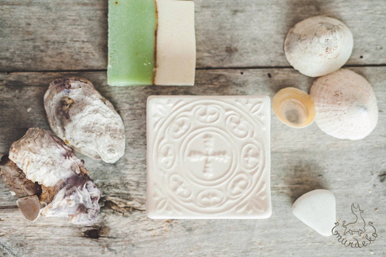 Danutė Murauskienė – Saboneteira por atacado – Saboneteira quadrada branca