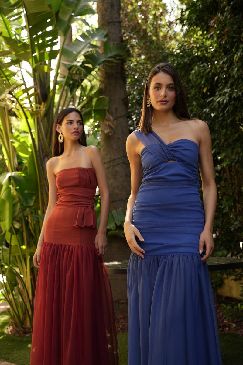 Cayro Woman - Vente Robe – femme - Robe longue Lolita en tulle bleu - Été 20254