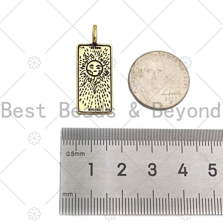 BestBeads&Beyond - Wholesale Individual charm/pendant - Hamsa Hand Charm Pendant, Brass and Gold-Filled Charm5