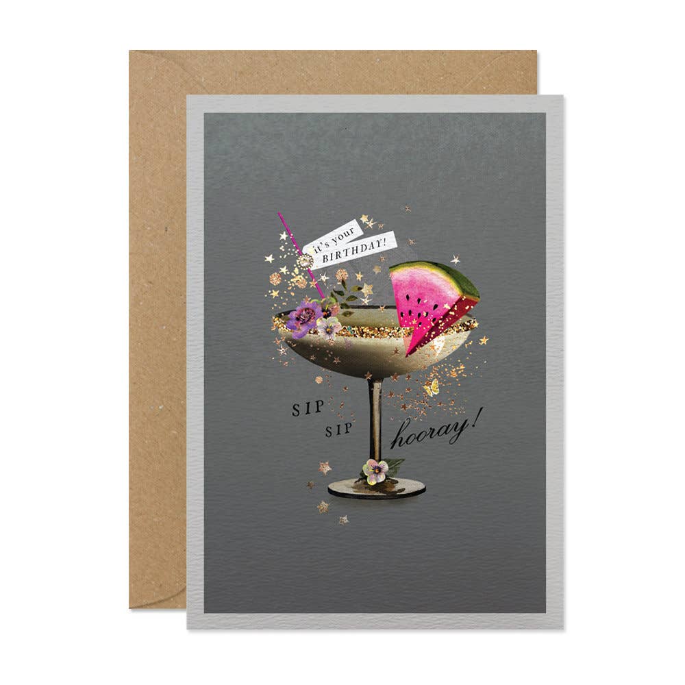 Stephanie Davies - Vente Cartes d'anniversaire - Anniversaire Martini Watermelon1